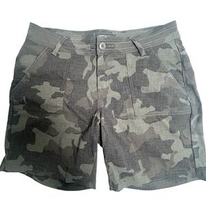 Prana Olivia Gray Camo Utility Shorts Women's 10